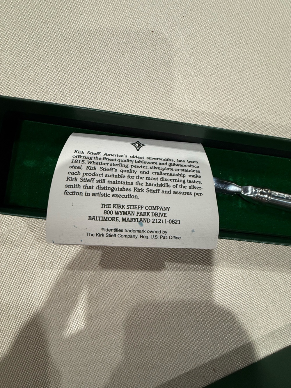 Kirk Stieff Pewter Letter Opener - Silver Finish - Picture 5 of 5